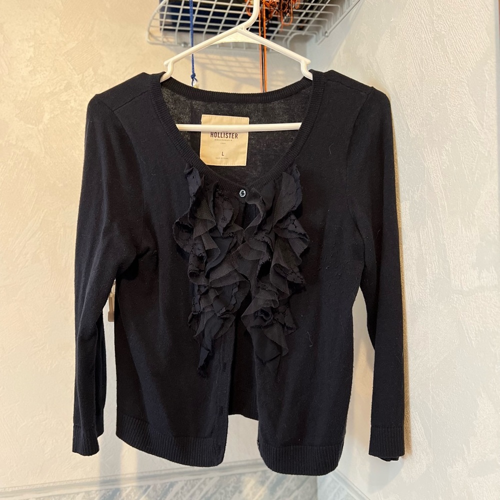 Hollister navy blue cardigan